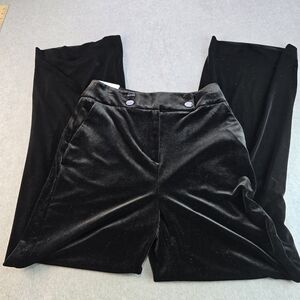 Calvin Klein Whitney Pant NWT Elegant Black Velvet Women's Pants 2P